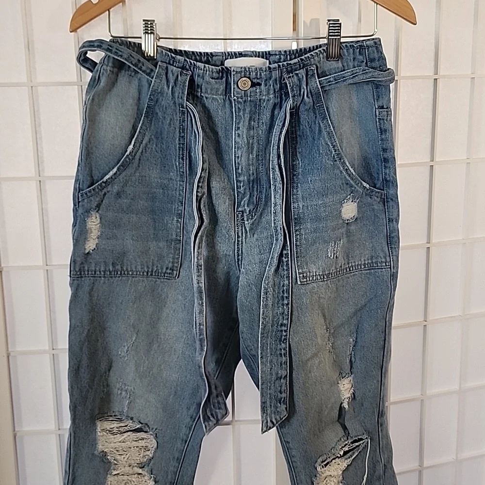 Vervet Los Angeles Cropped Hi-Rise Blue Jeans Size 28 x 27 - Picture 2 of 8